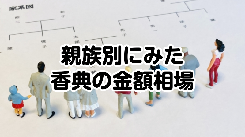 親族別にみた香典の金額相場