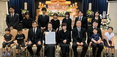 葬儀事例を頂いた、お客様の写真です。