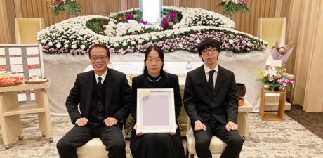葬儀事例を頂いた、お客様の写真です。