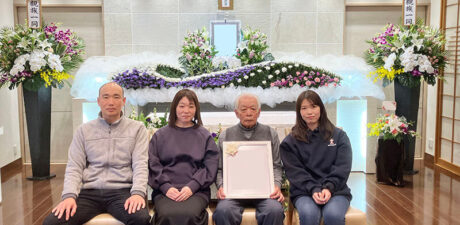葬儀事例を頂いた、お客様の写真です。